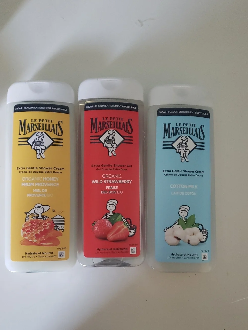 Le Petit Marseillais Shower Gel Trio - Yellow, Red, Blue 380ML